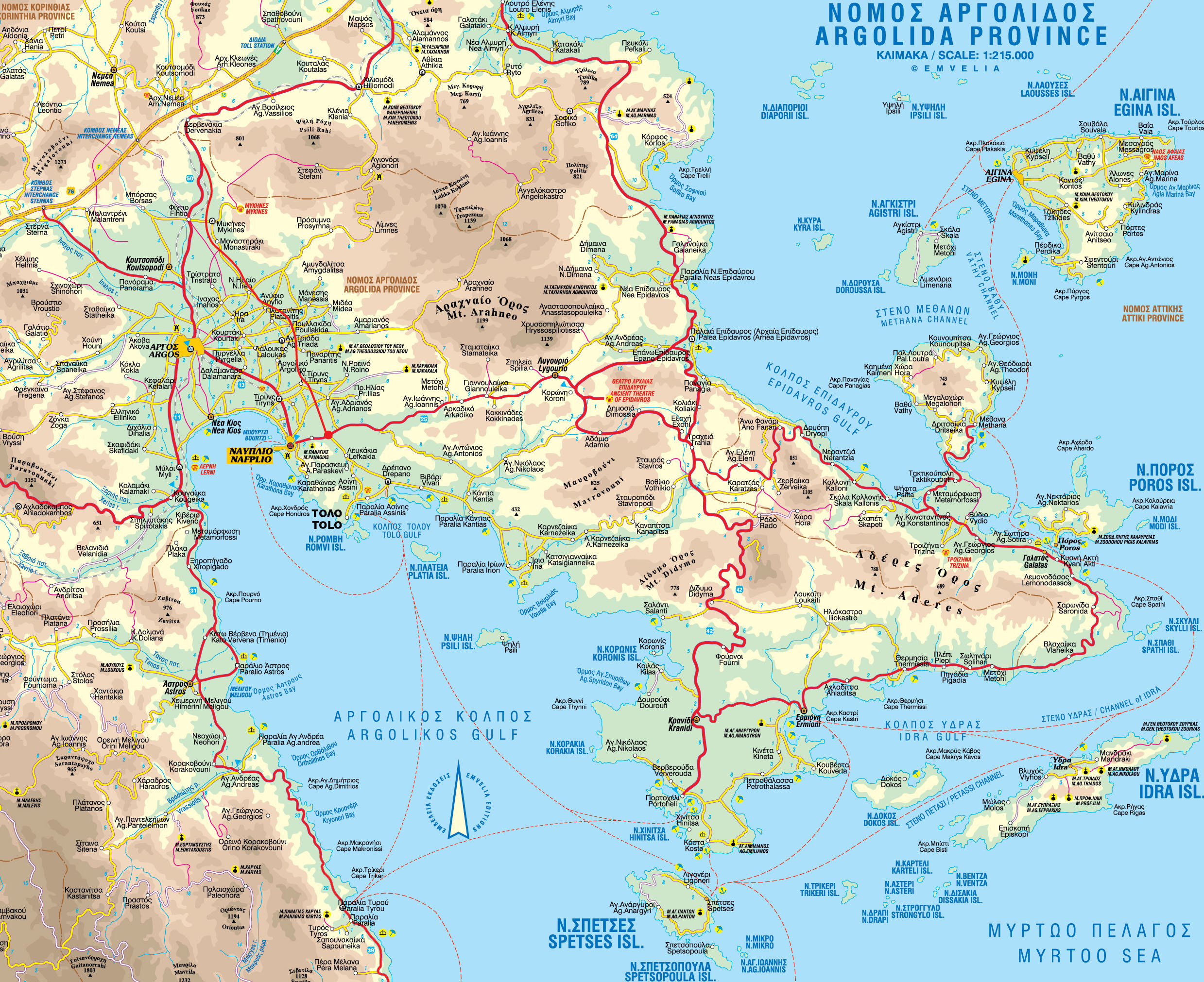 Tolo Greece Map